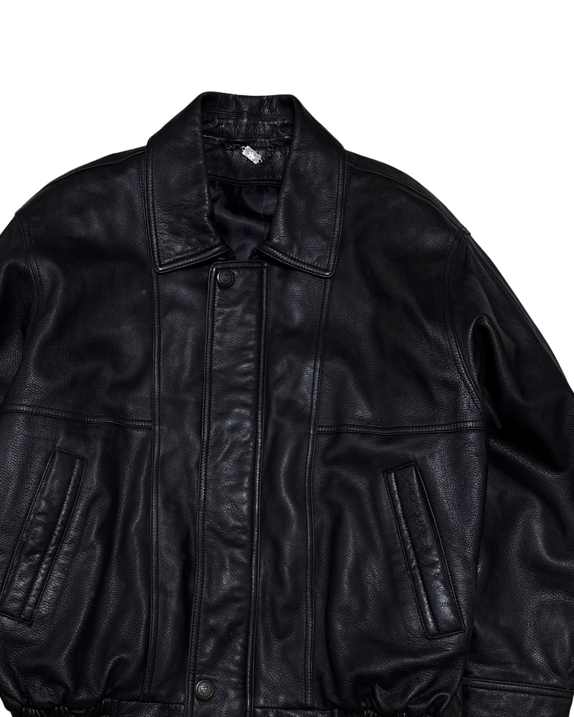 vtg 양가죽 레더 블루종 봄버 자켓 상품이미지2