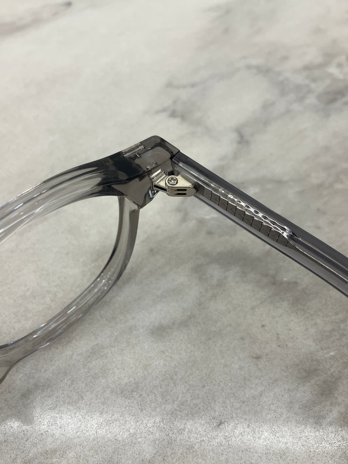 B85 DMN 투명 그레이 웰링턴 뿔테 안경128 상품이미지3