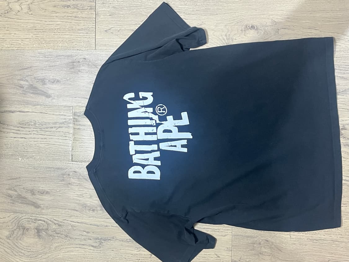 베이프 헤비 워시드 에이프 헤드 릴렉스 티셔츠 블랙 2xl size 상품이미지2