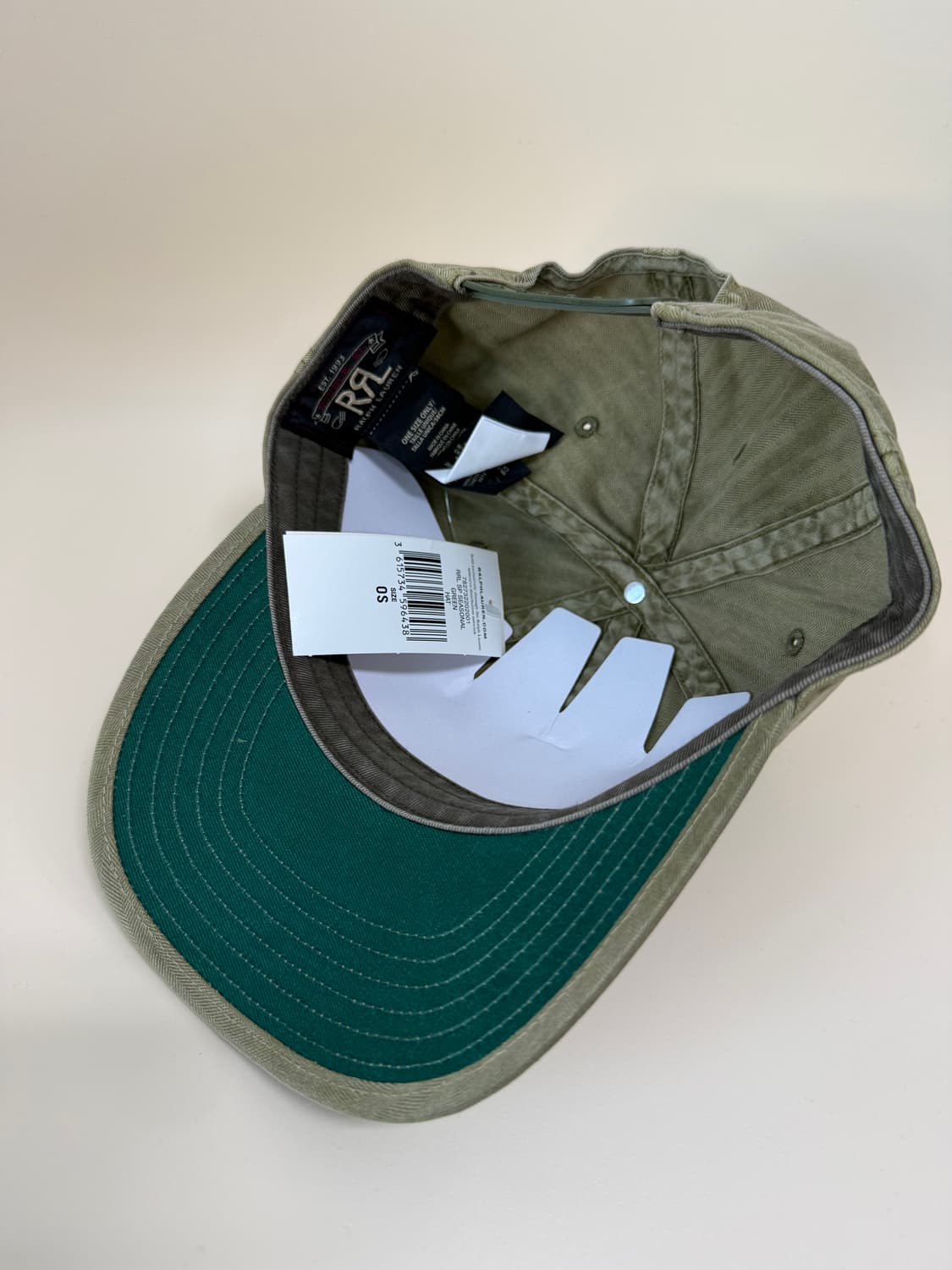 더블알엘 가먼트 다잉 6패널 볼캡 그린 상품이미지3