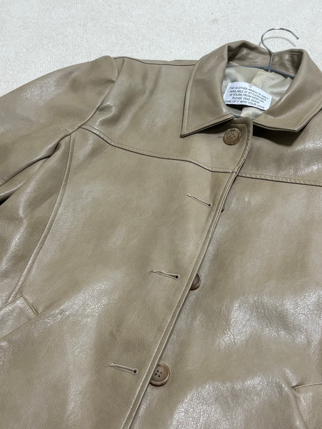 스타일난다 롱레더자켓 상품이미지2