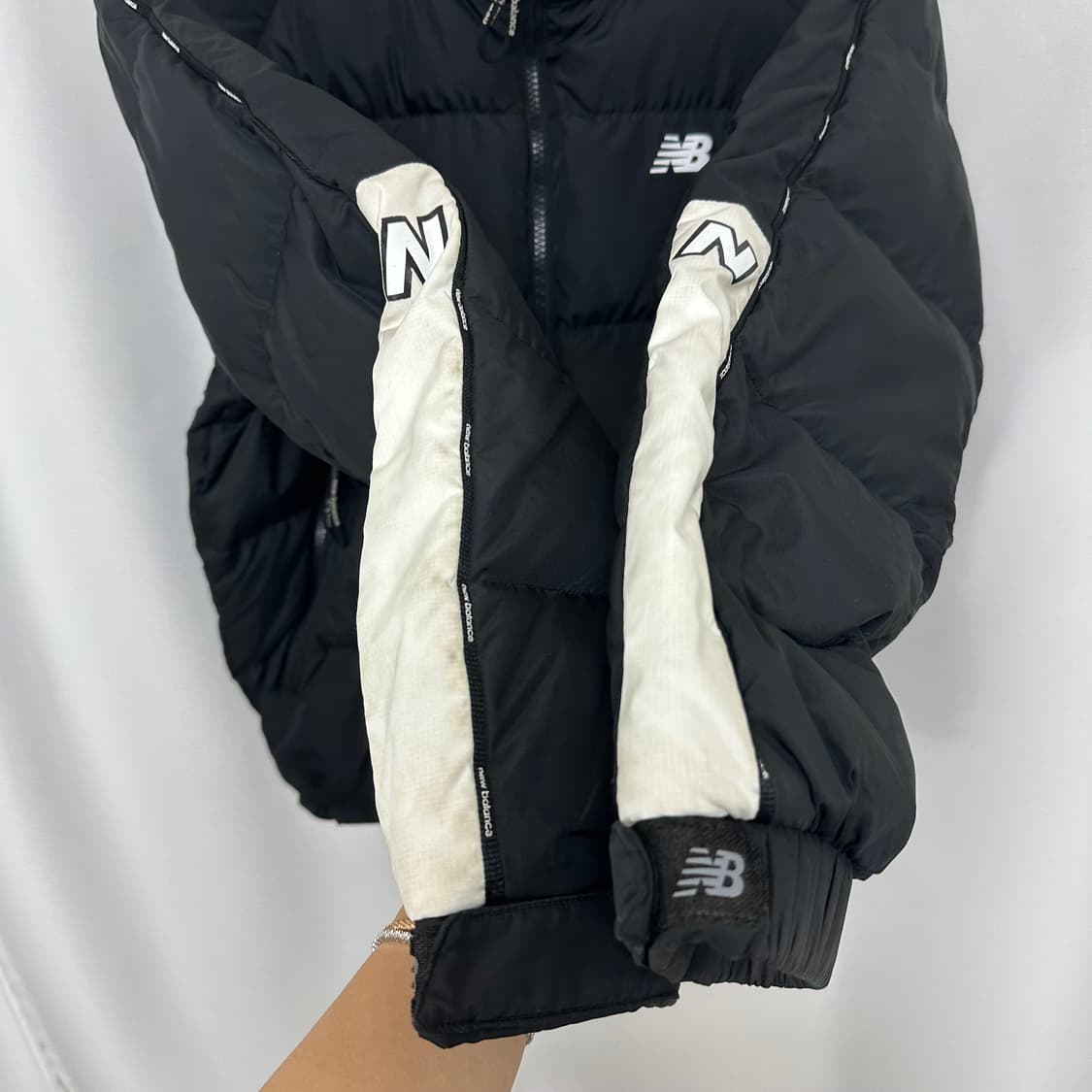   뉴발란스 공용 패딩 자켓 거위털 검정 95 M  EIW 상품이미지3