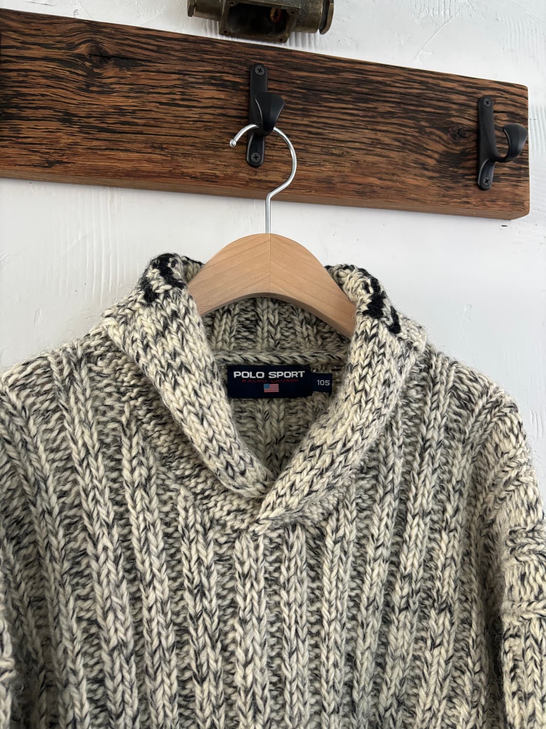 Polo 폴로 스포츠 보카시 헤비 울 숄카라 니트 스웨터 상품이미지2