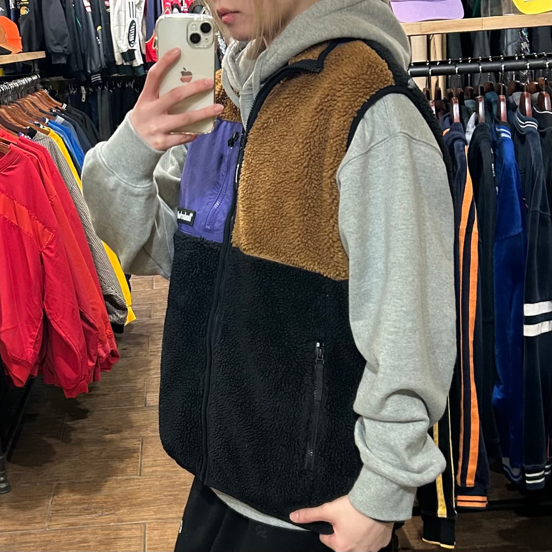 [HI]  팀버랜드 양털 조끼 브라운&블랙 상품이미지4