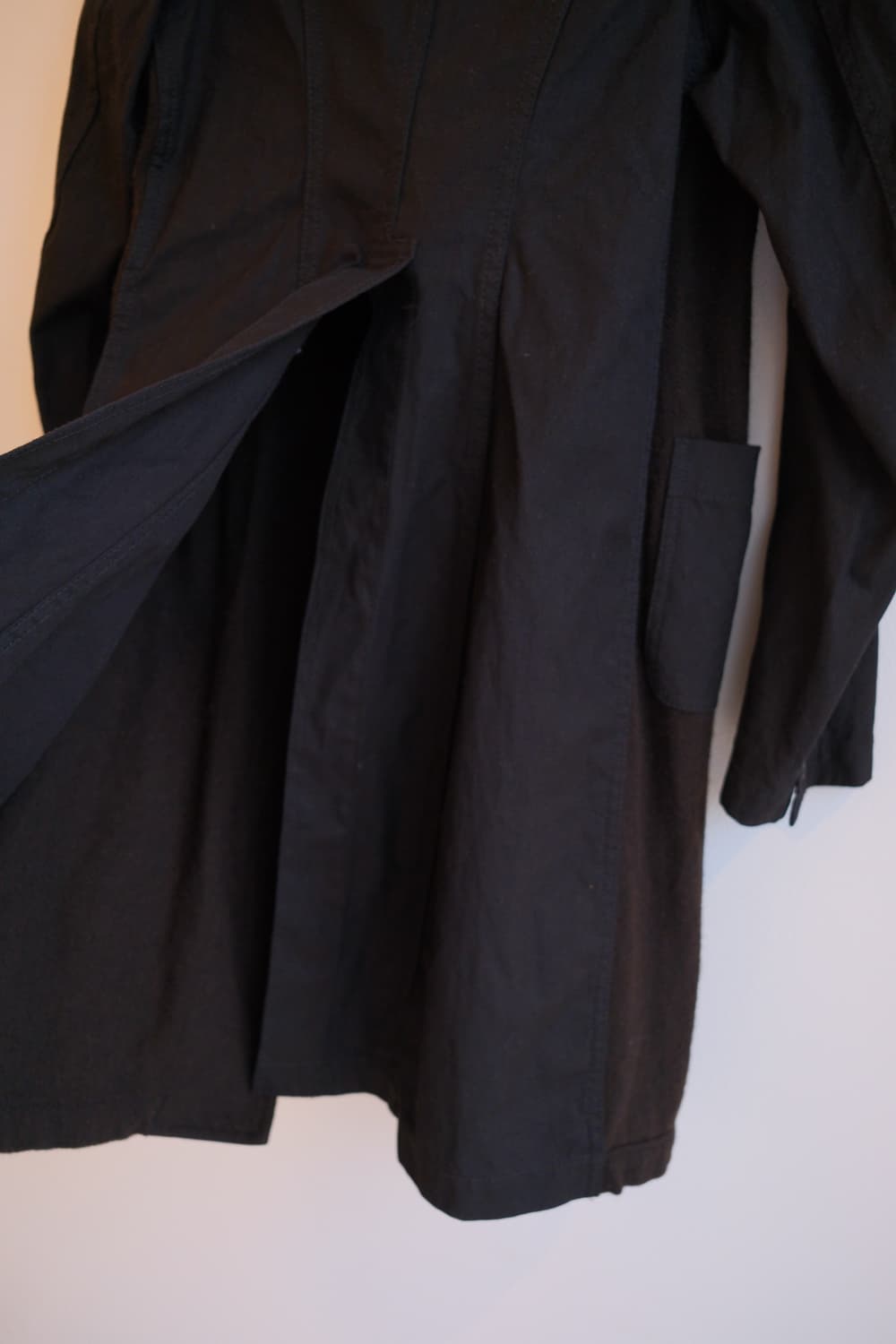 Wool & cotton combi long coat 상품이미지8