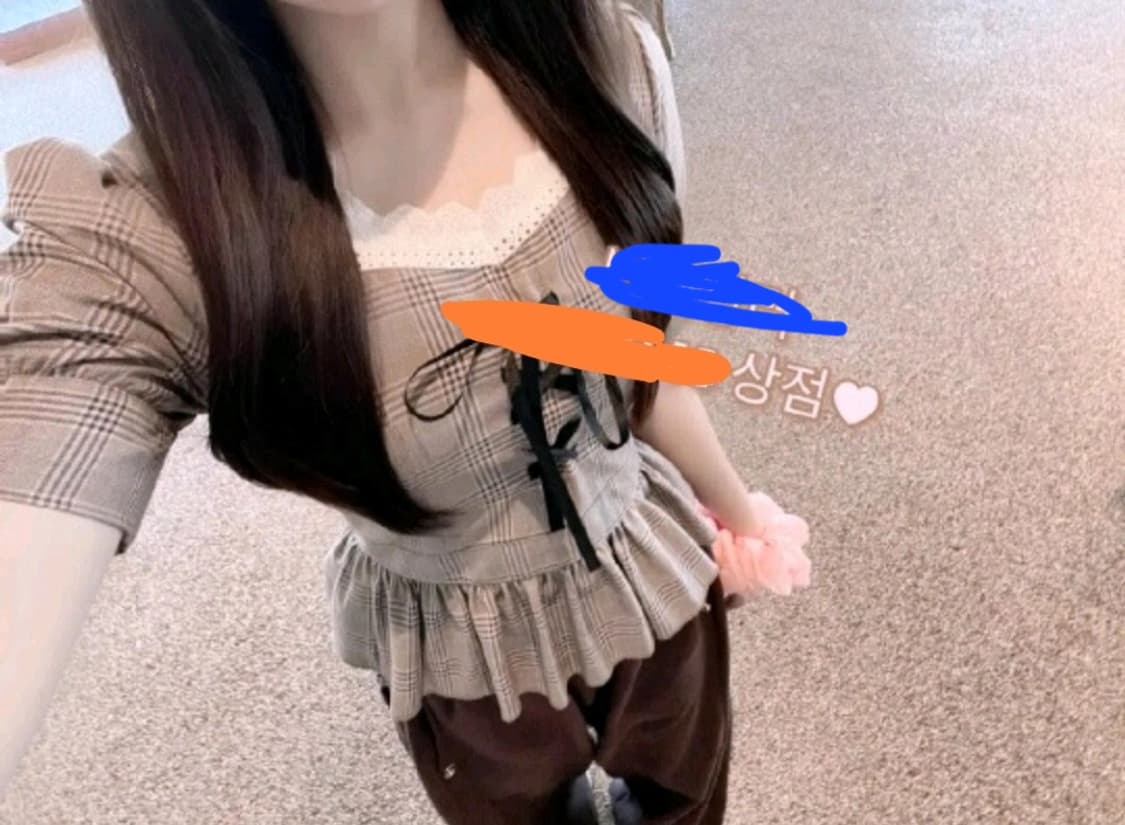 에블린 블라우스 빈티지 라떼갸루 히메갸루 갸루 상품이미지1
