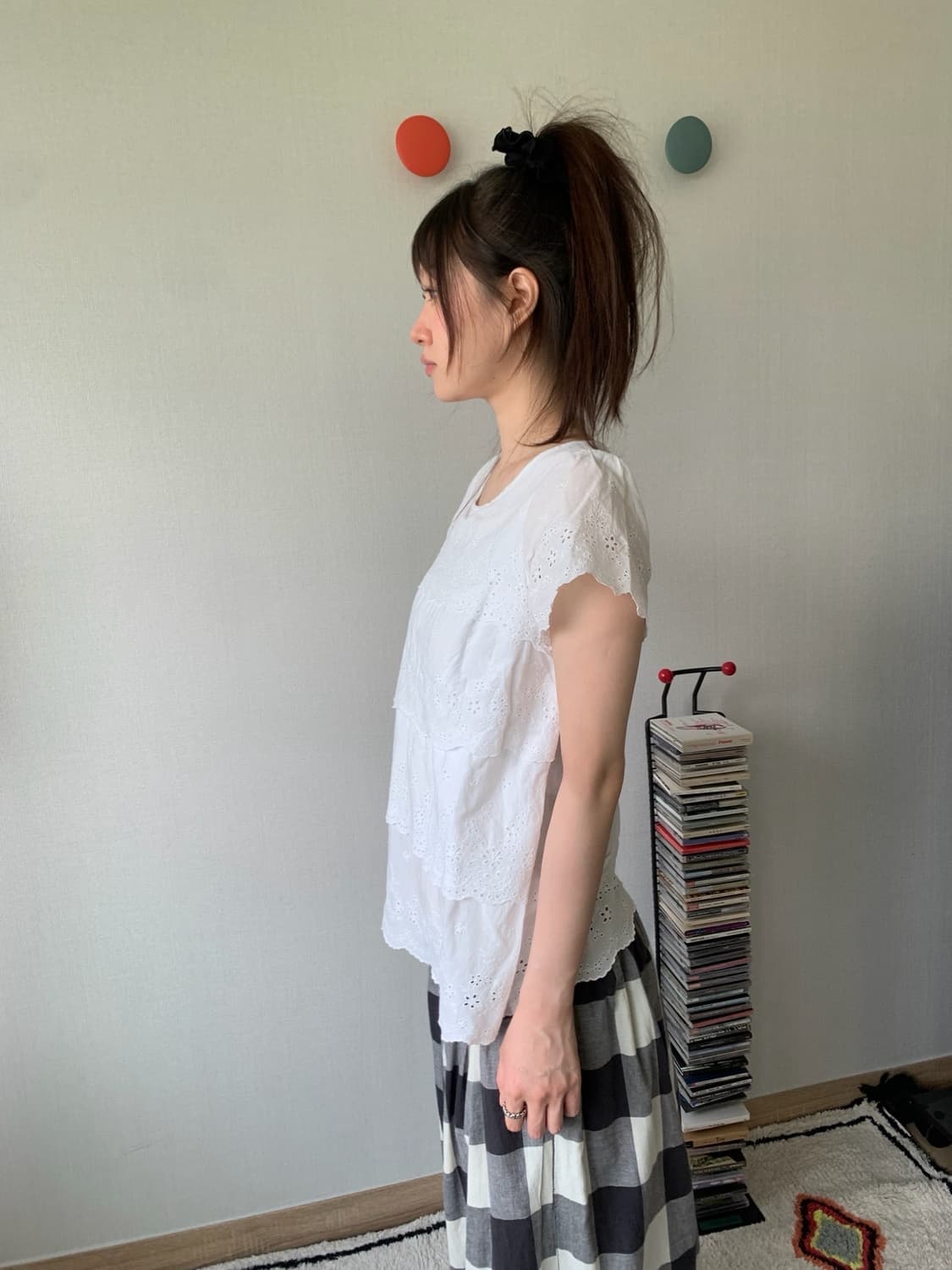 earth music&ecology, Scallop top 상품이미지5