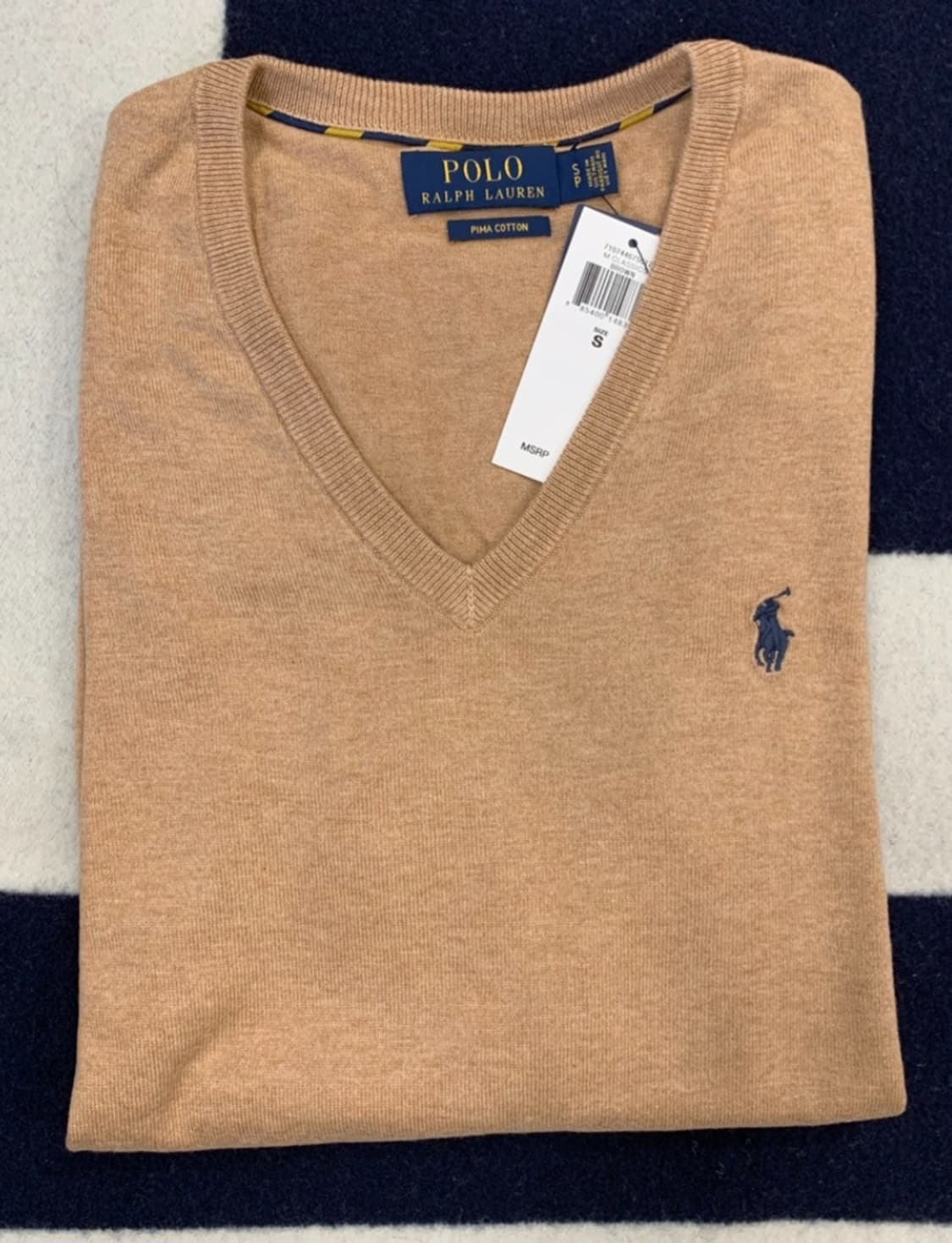 새상품) 폴로랄프로렌 피마코튼니트 베이지 S 상품이미지1