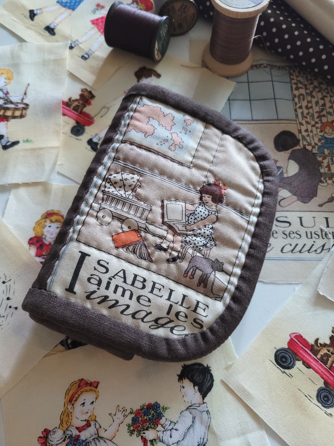 올드브라운퀼트지갑/핸드메이드/퀼트소품/퀼트파우치/파우치 상품이미지1