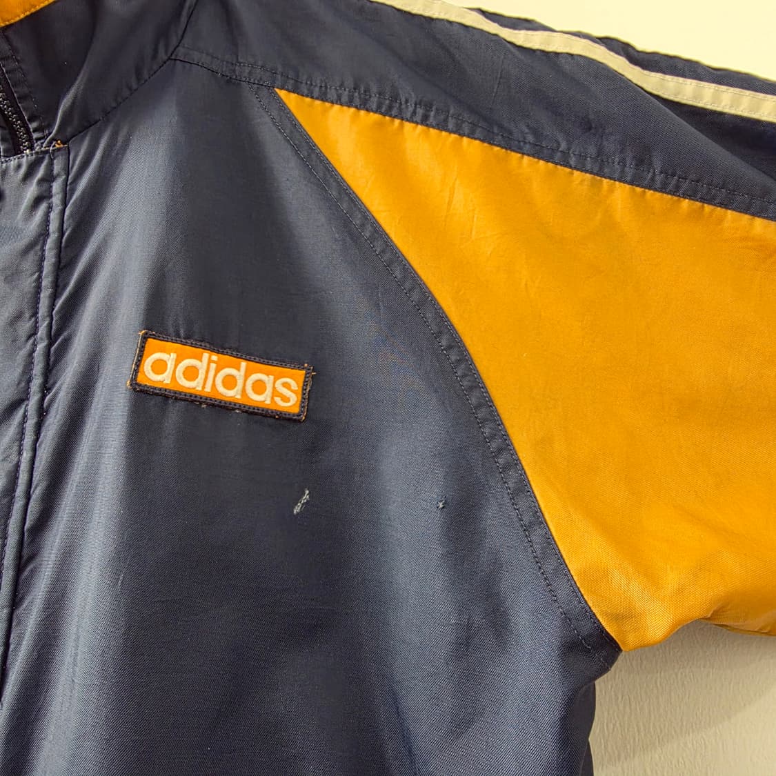 90s 아디다스 빈티지 배색 워크자켓 패딩 상품이미지5