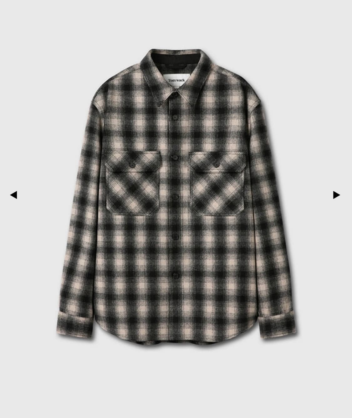 토니웩 울 체크셔츠 L사이즈 상품이미지3