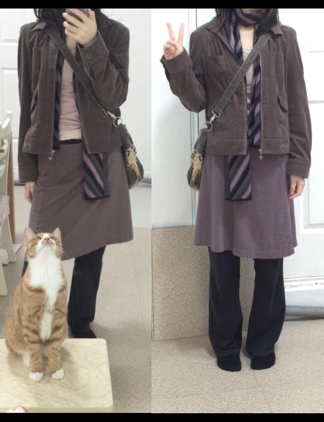 [직수입] 빈티지 puma 오버사이즈 숄더 백 핑크 라벤더와 자켓 스커트 상품이미지5