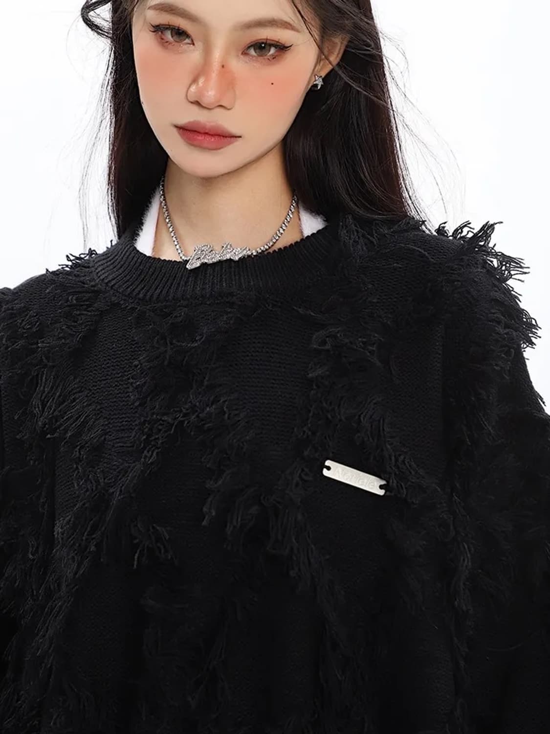 오버핏 블랙 니트 XL 상품이미지3