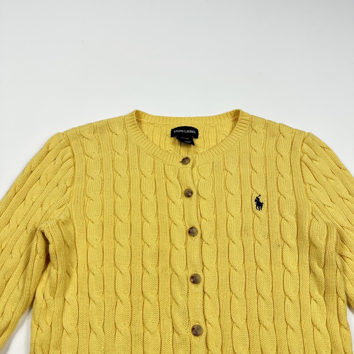 폴로 랄프로렌 걸즈 미니멀 케이블 니트 가디건 걸즈XL 상품이미지2