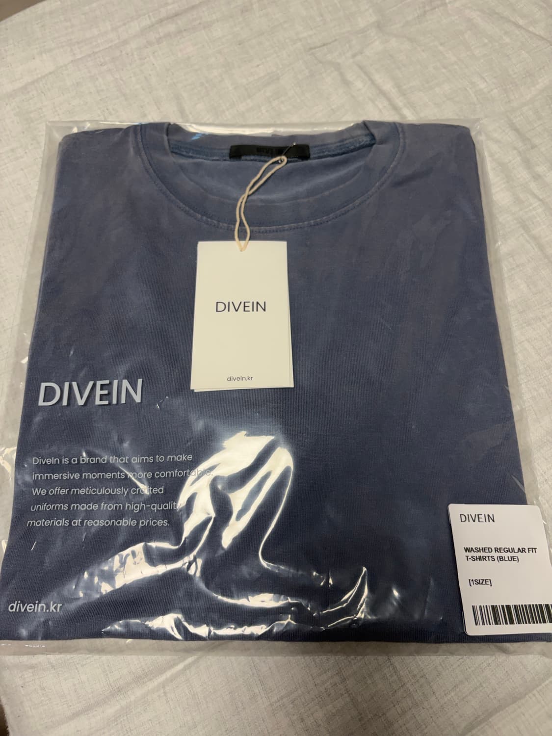 [1] WASHED REGULAR FIT T-SHIRTS (BLUE) 상품이미지2