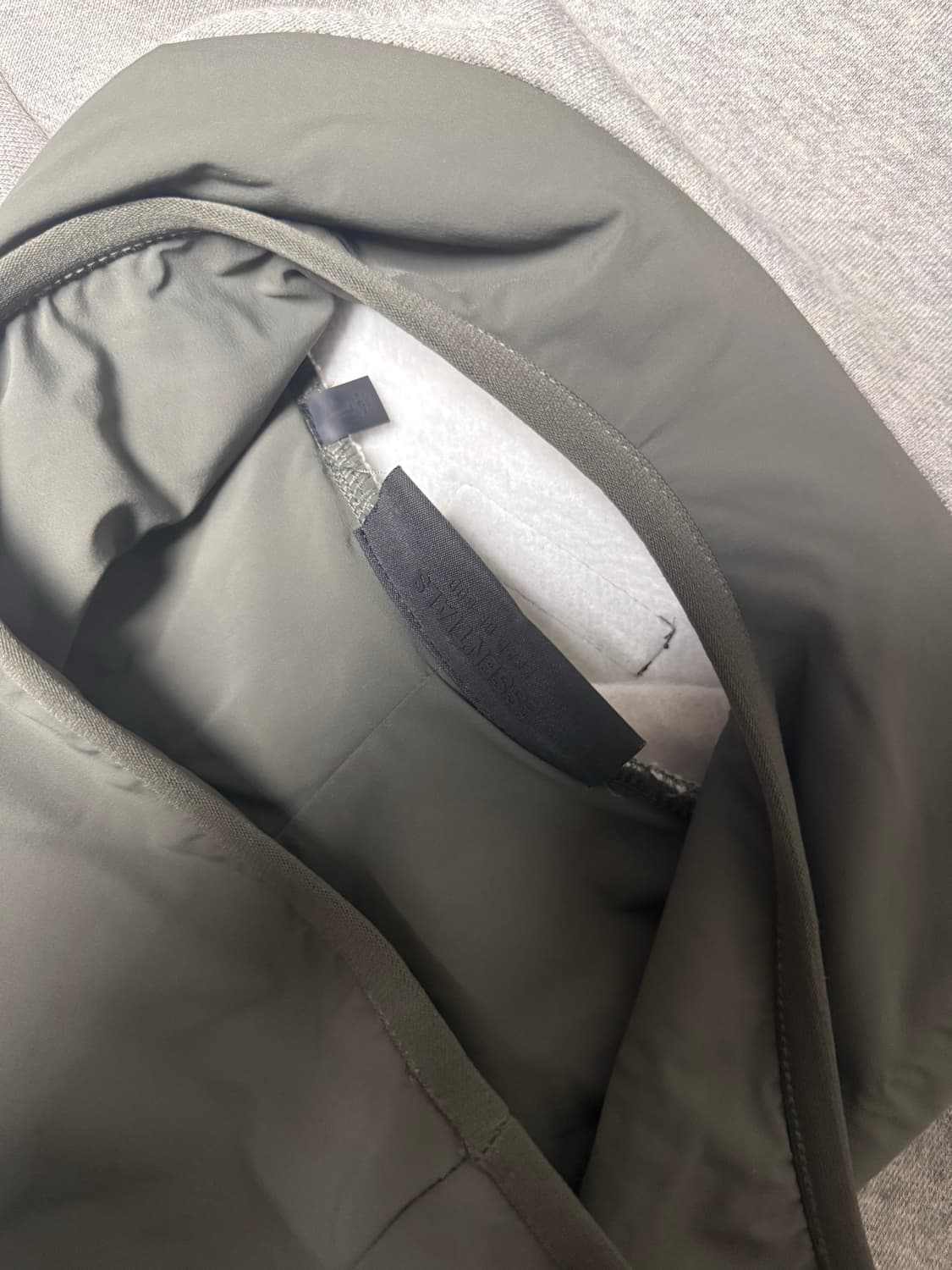 ( L ) 에센셜 나일론 플리스 후드 다크 헤더 오트밀 잉크 - 24SS 상품이미지3