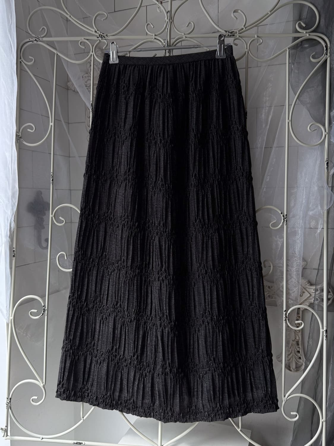 Bokashi Wrinkle Long Skirt 0324 상품이미지1