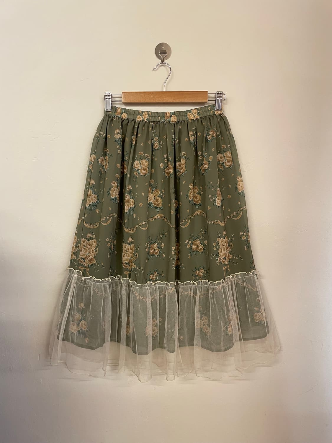 Green floral lace skirt 상품이미지1