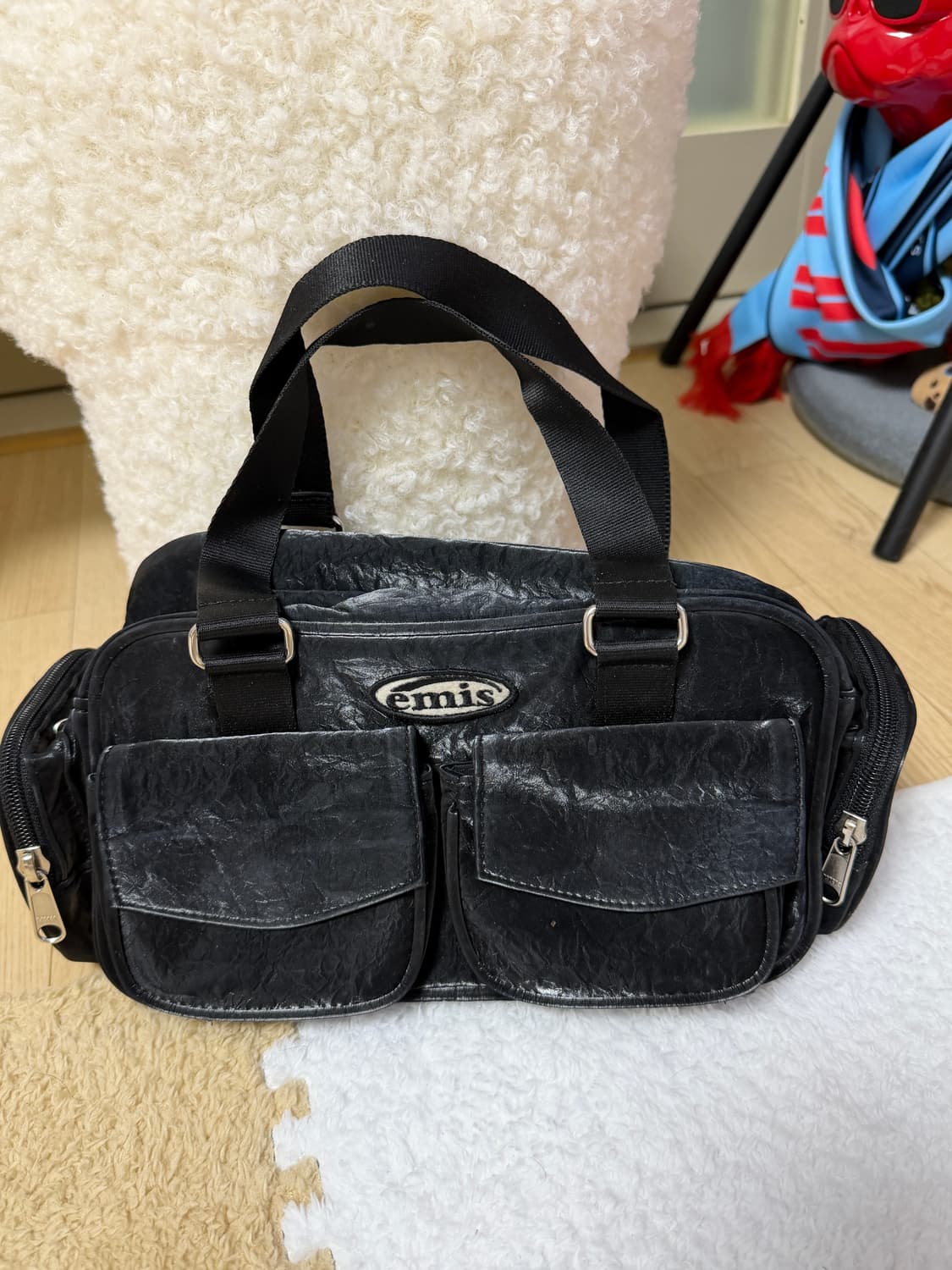 이미스 멀티 포켓 호보백 블랙 상품이미지2