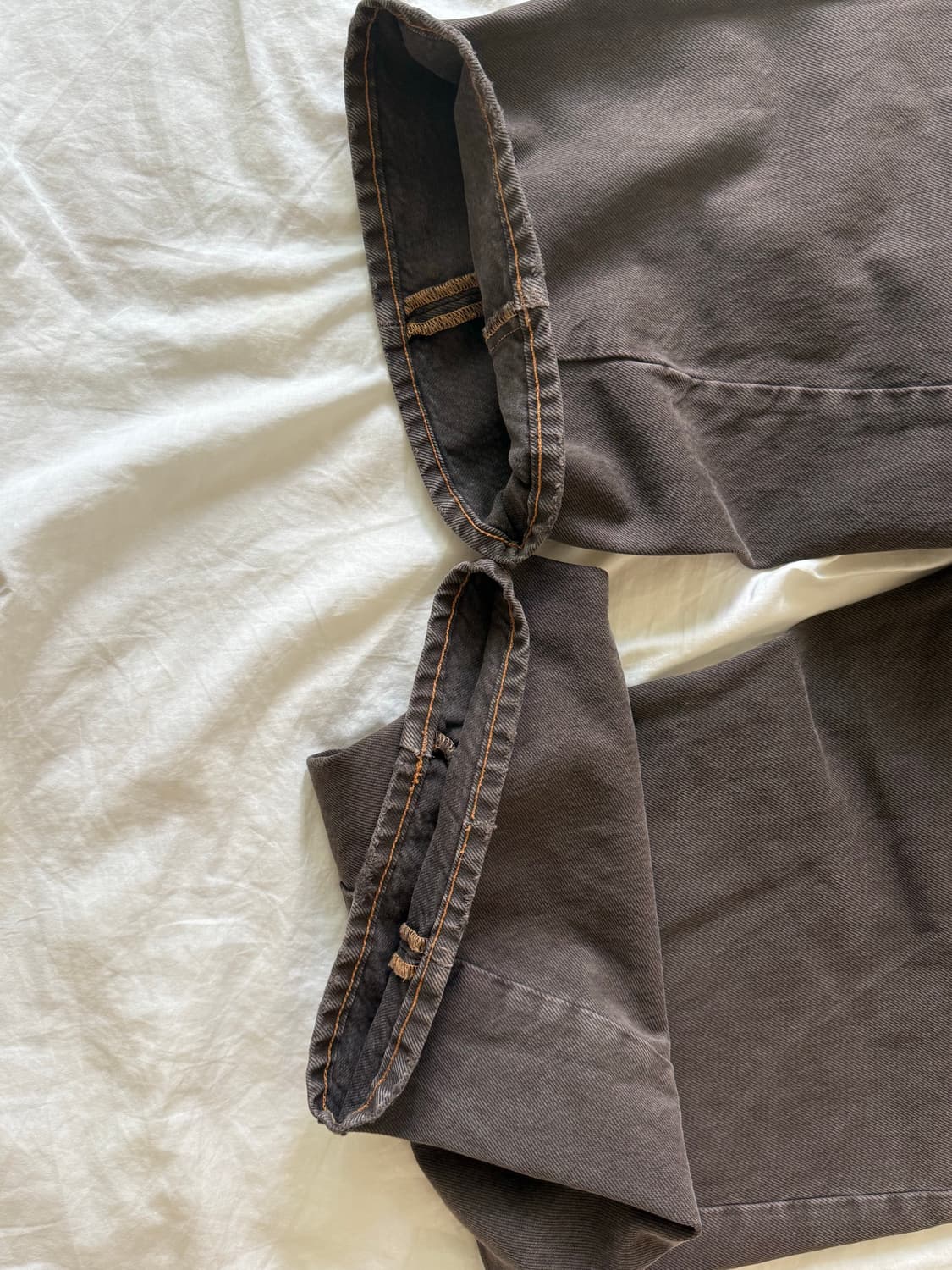 선플라워 와이드 트위스트 데님 빈티지 브라운 32/32 상품이미지8