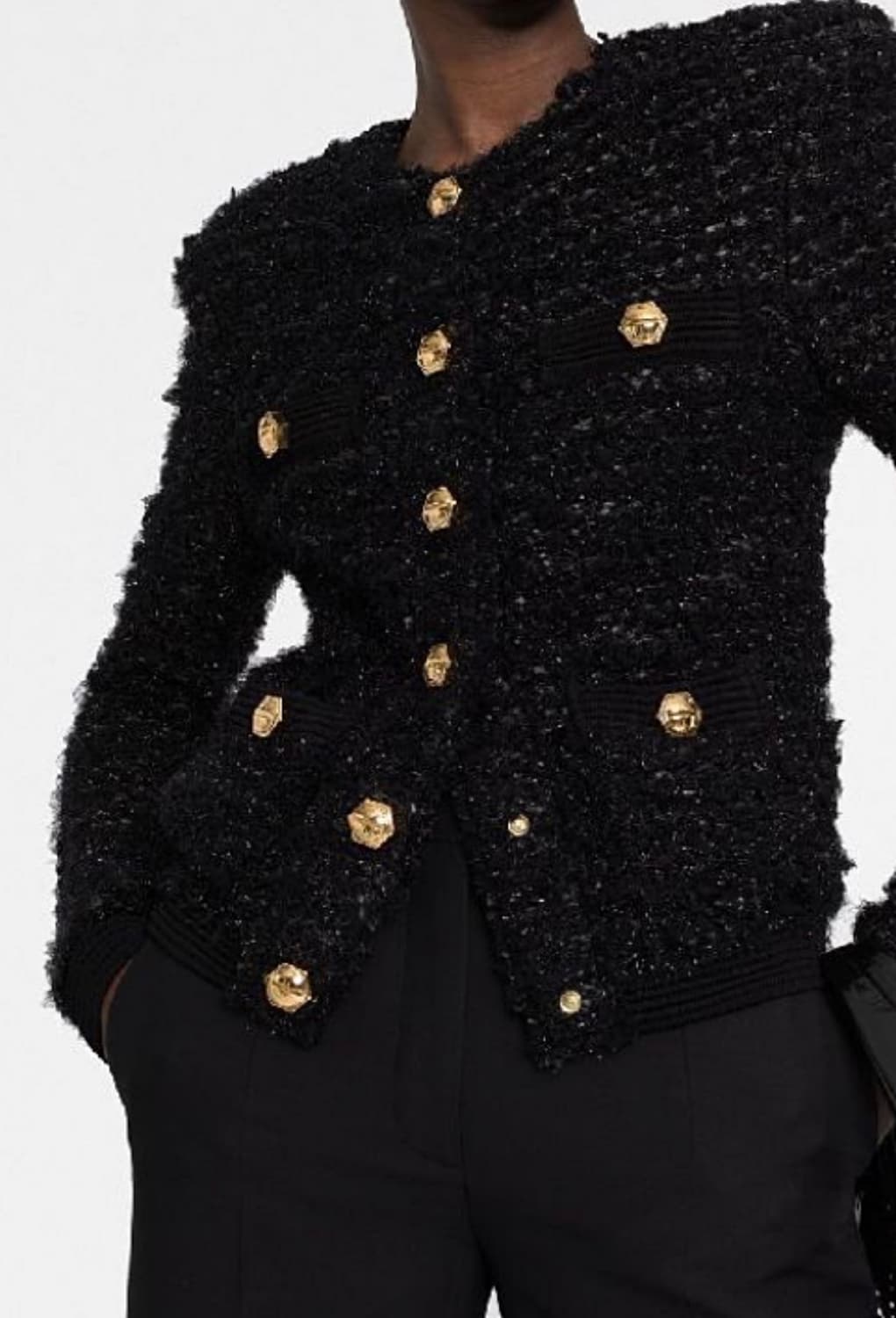 [박민영착용]발망 싱글 골드버튼 트위드 자켓34 상품이미지10