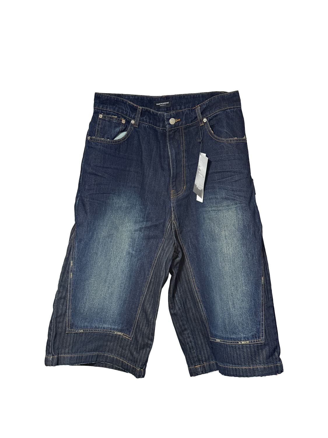 FAR TWO-TONE DENIM BERMUDA PANTS 상품이미지4
