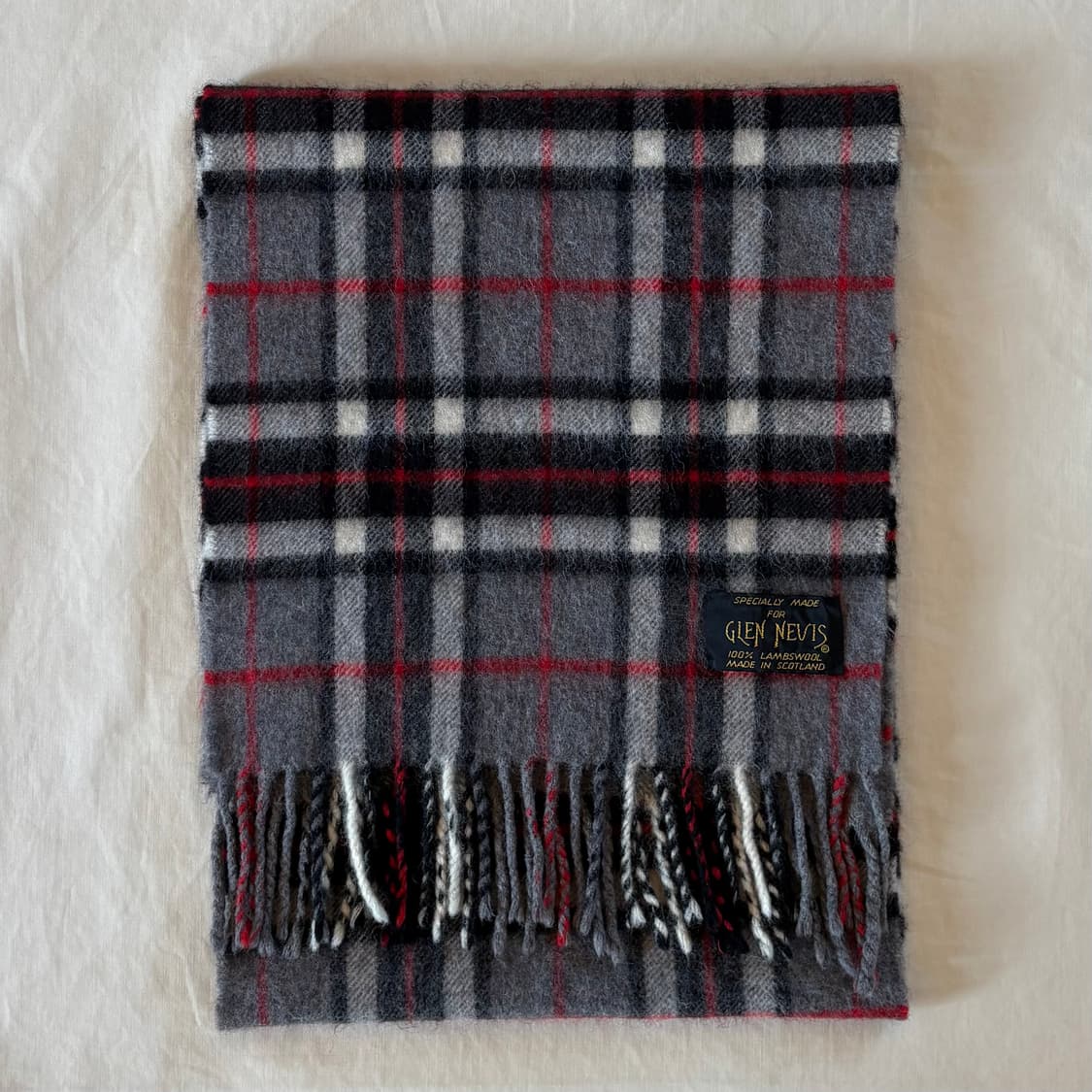 스코틀랜드 GLEN NEVIS 램스울 클래식 타탄체크 머플러 상품이미지1