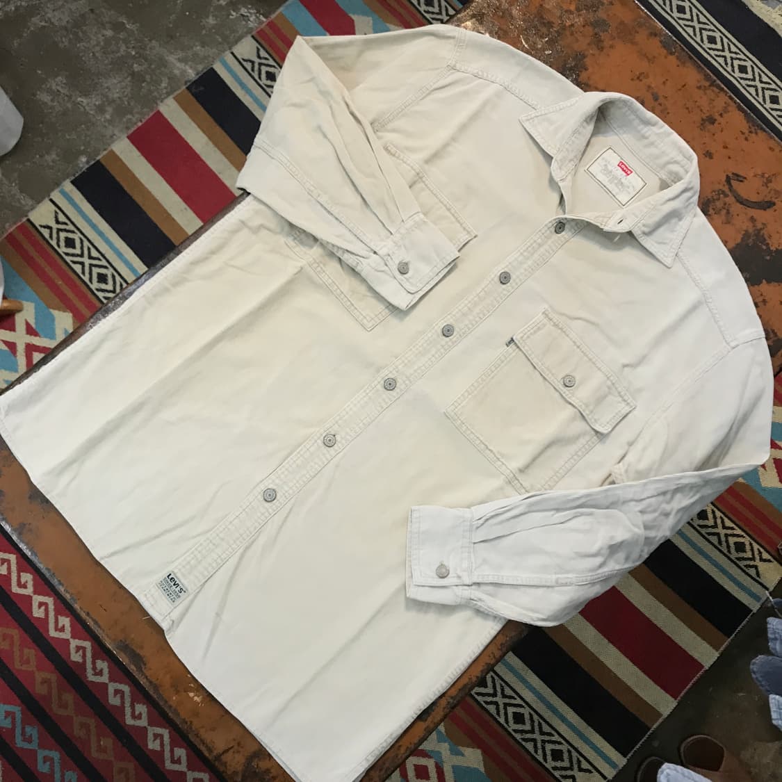 리바이스 라이트 베이지 코듀로이 셔츠 남성 105 사이즈  상품이미지2