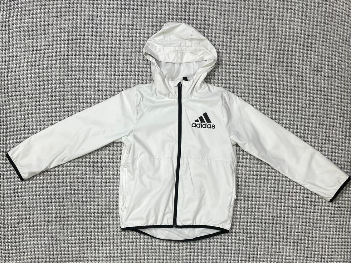 아디다스 키즈 흰색 바람막이 130 상품이미지1