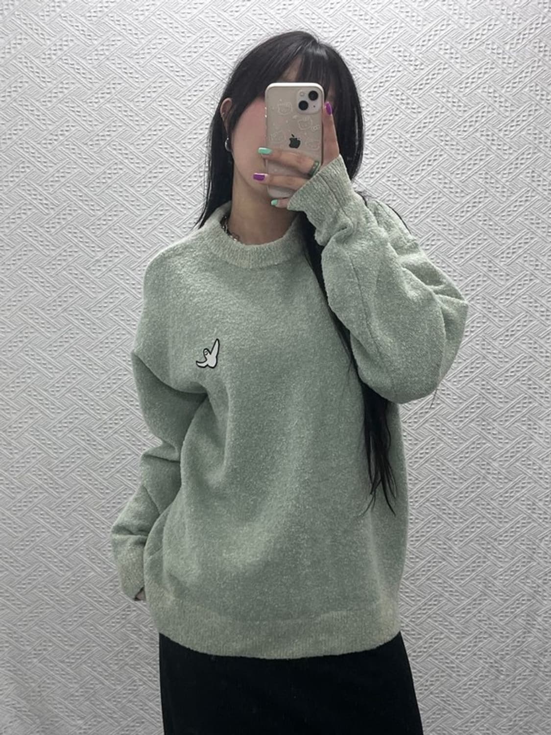 마크곤잘레스 폭닥 피스타치오 그린 울 니트 M C07099 상품이미지1