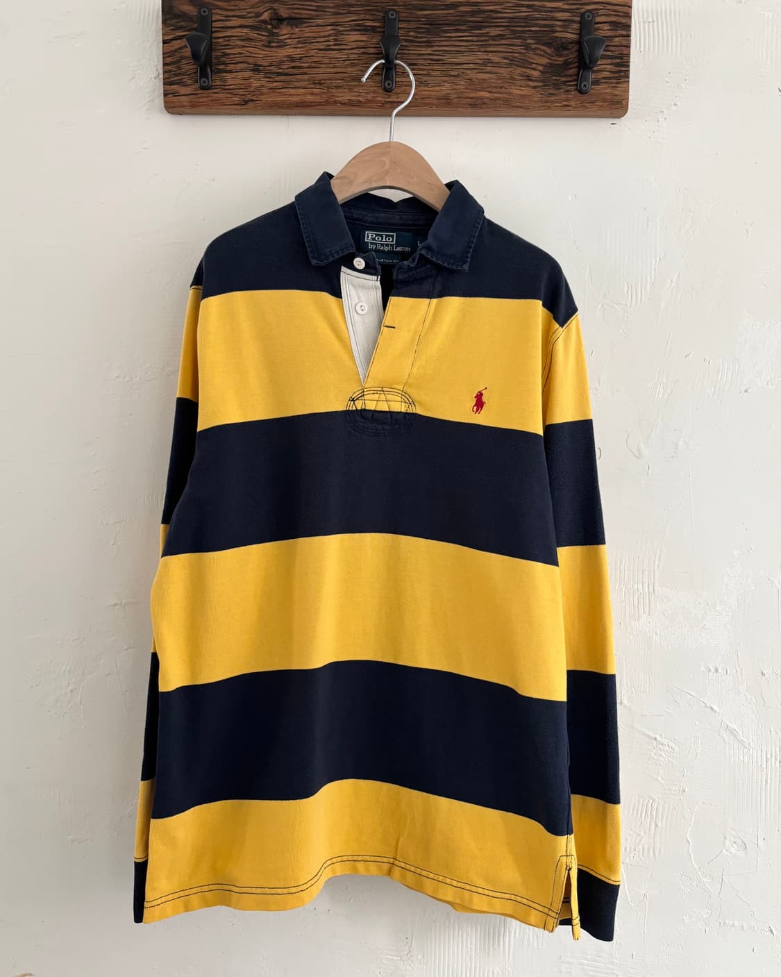 Polo 폴로 랄프로렌 옐로우 단가라 럭비셔츠 상품이미지3