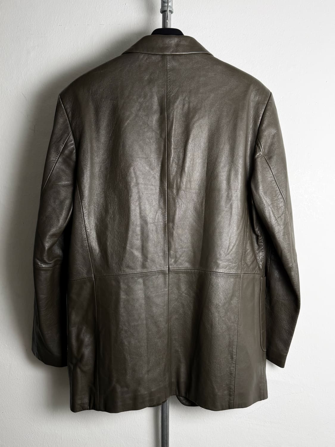 Vintage Sheepskin Leather Blazer Jacket 상품이미지2