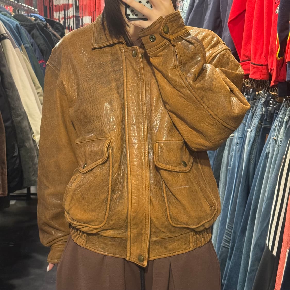 [IM] FLIGHT JACKET 레더 자켓   상품이미지1