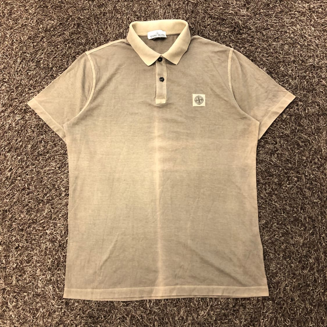 XL 스톤아일랜드 패치 로고 카라 반팔 티셔츠 상품이미지1