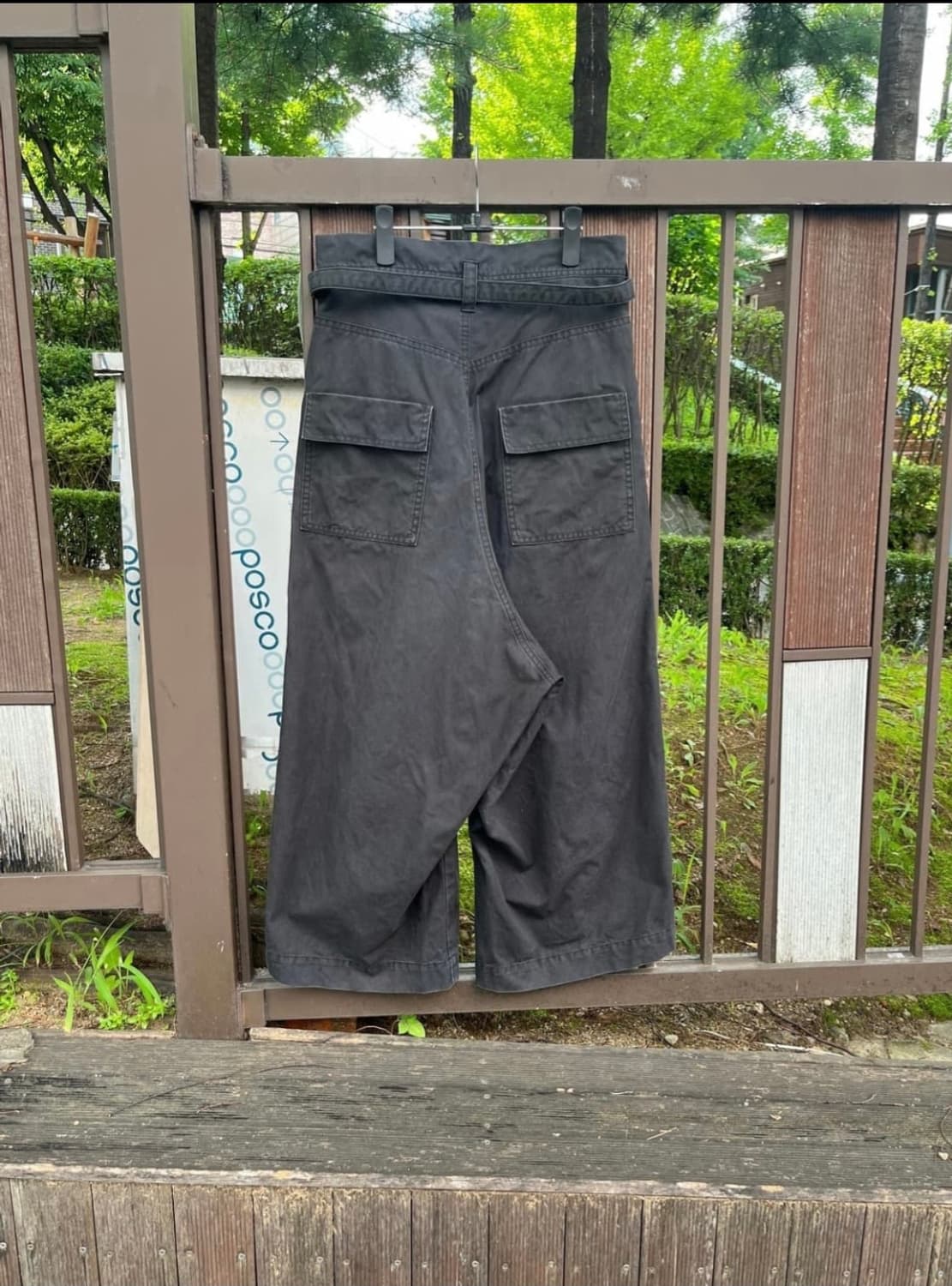 Y's Yohji Yamamoto 와이드 벨티드 카고 팬츠 (size 2 상품이미지2