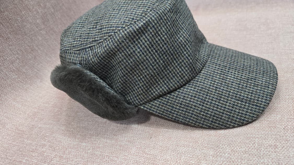 블랙앤화이트 체크무늬 귀달이 헌팅캡 상품이미지3