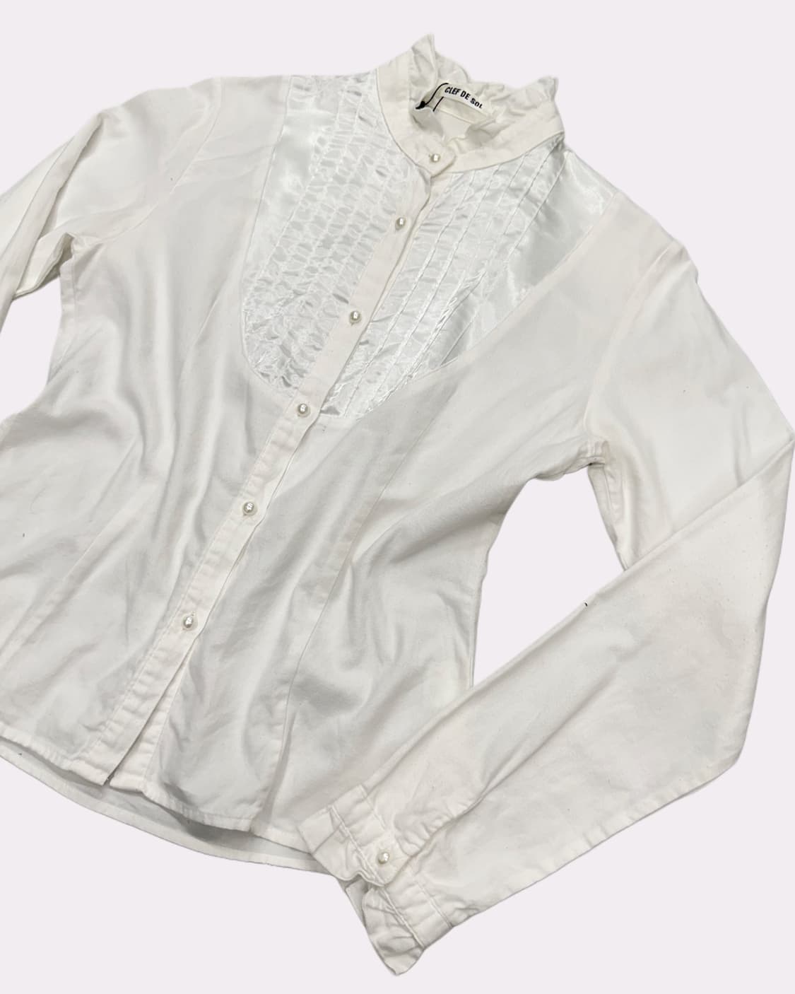 frill collar tuxedo blouse 상품이미지3