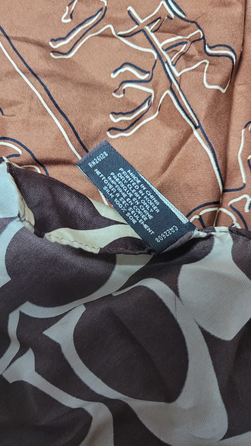 정품 코치 패치워크 실크 스카프 상품이미지5