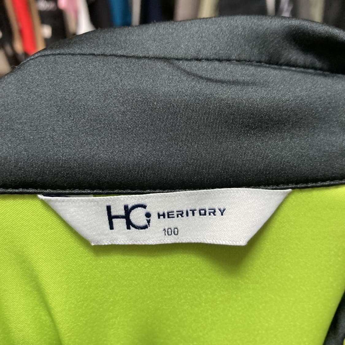 헤리토리 남성 골프반집업긴팔 형광 100  상품이미지4