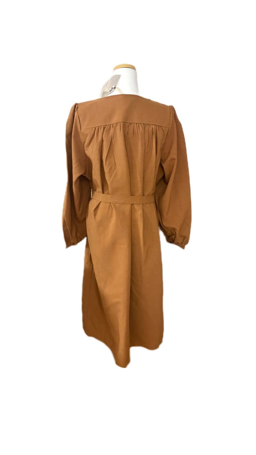 [somari] 브라운 벨티드 롱 원피스 상품이미지2