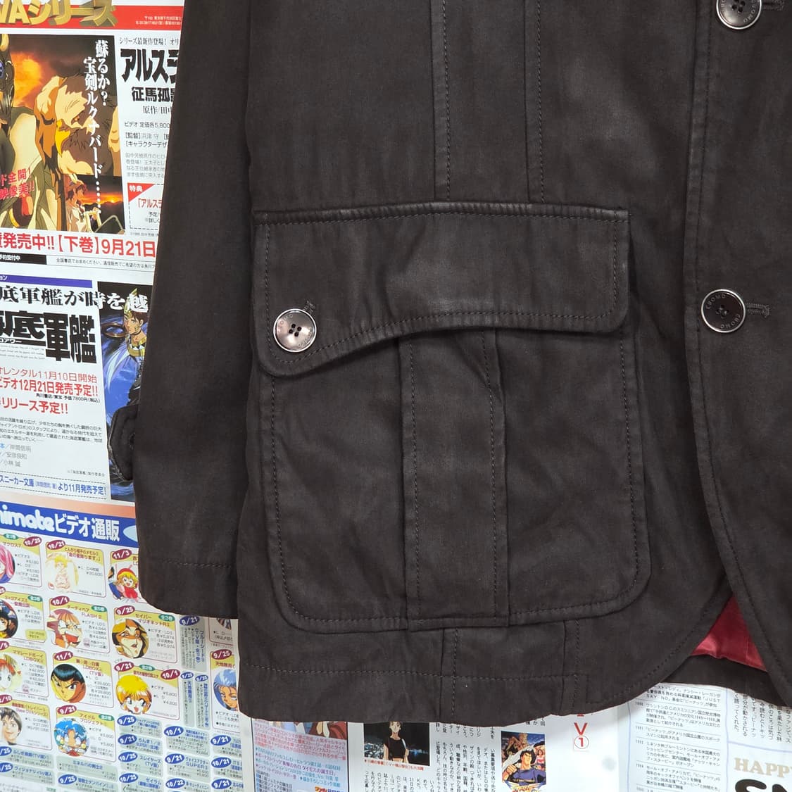 빈티지 브라운 넥버클 스웨이드 필드 자켓 상품이미지4