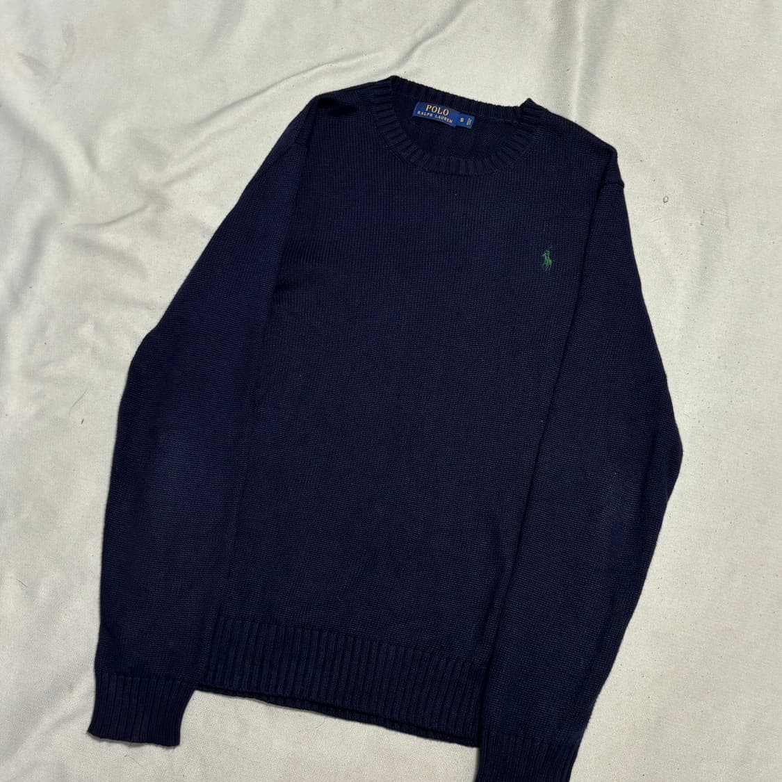 S 폴로랄프로렌 그린 포니 네이비 코튼 니트 상품이미지1