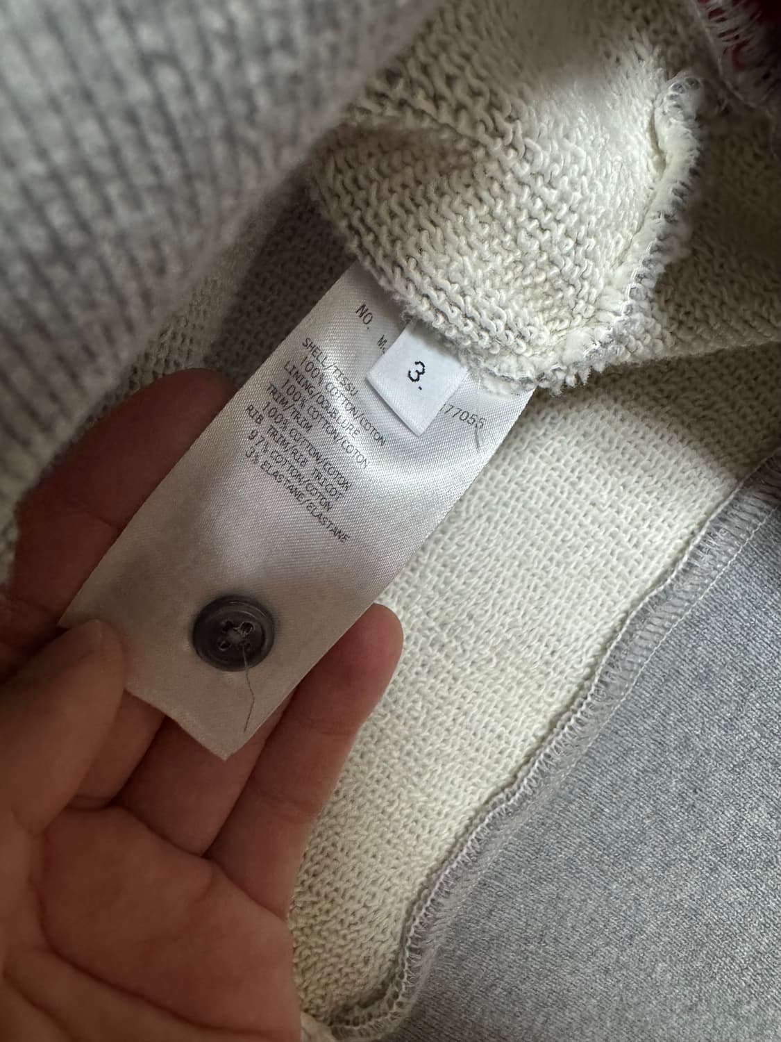 톰브라운 백삼선 스프라이트 후드집업 3사이즈 그레이컬러 상품이미지3