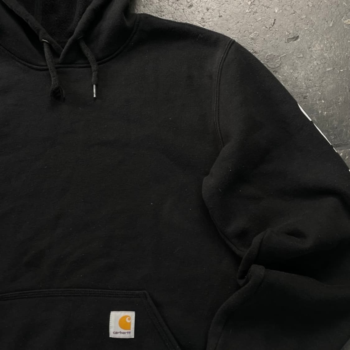 95-100 칼하트 레터링 암 후드티 상품이미지2