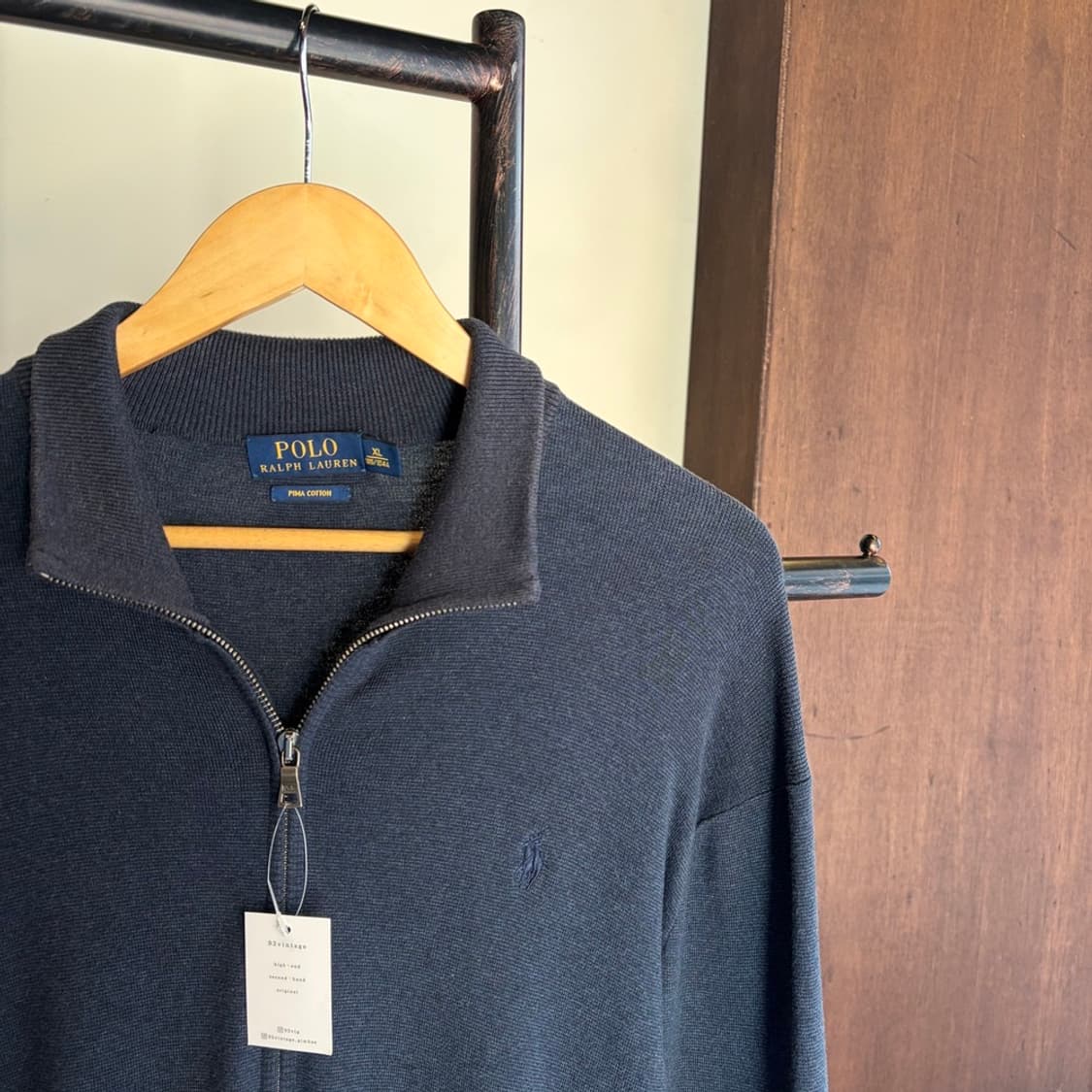 15478 - 폴로 랄프로렌 네이비 니트 집업 (피마 코튼) 상품이미지3