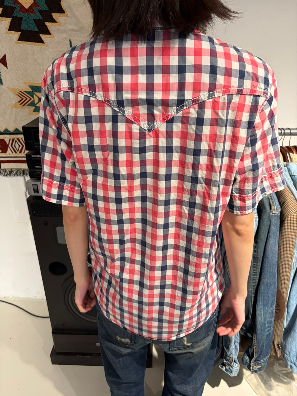 Shane Jeans 웨스턴 체크 반팔 셔츠 상품이미지2