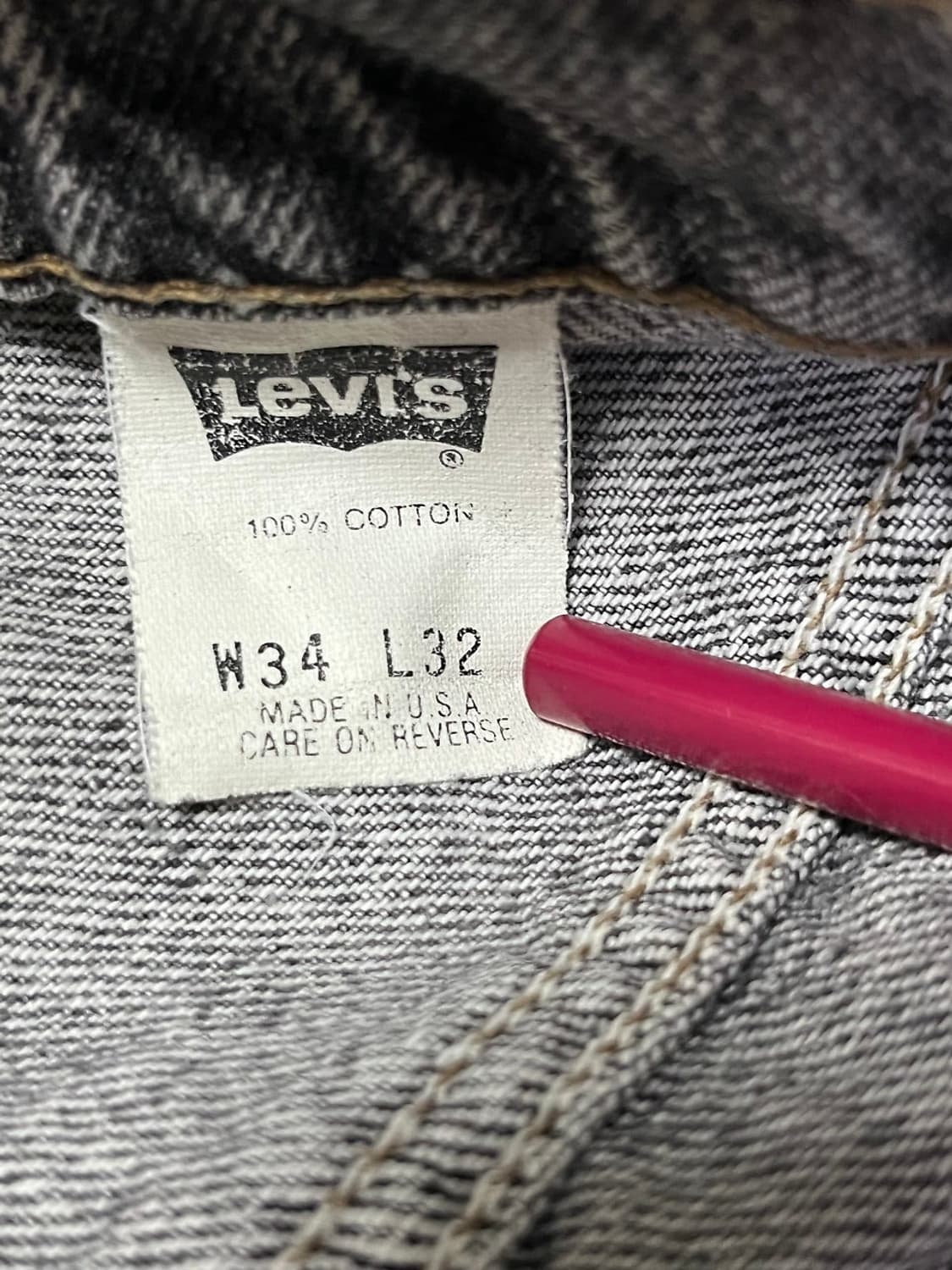 리바이스 실버탭 90s usa 루즈핏 데님 팬츠 [34x32] 상품이미지4