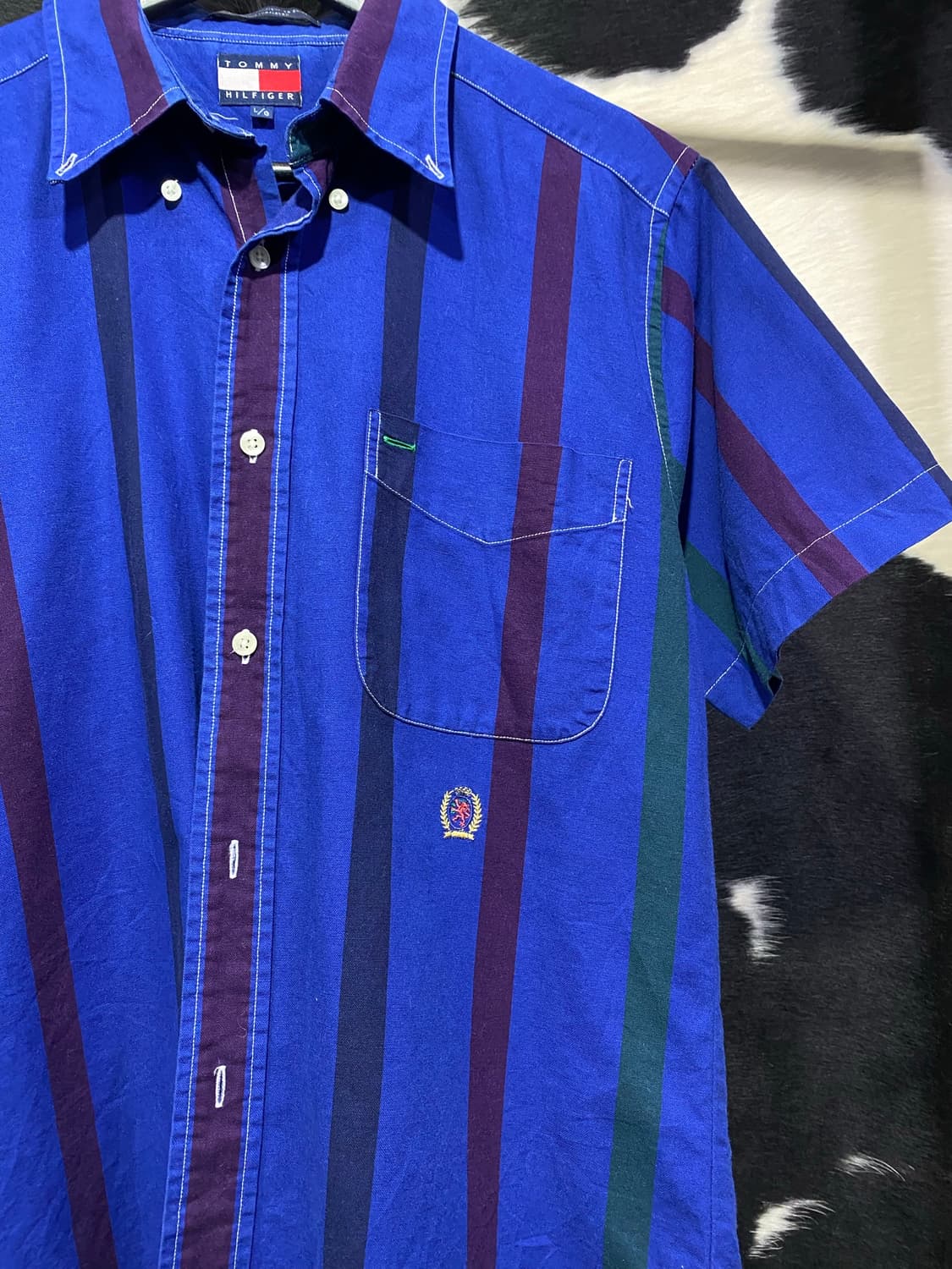 Tommy hilfiger 멀리컬러 스트라이프 프레피 하프 셔츠 상품이미지3