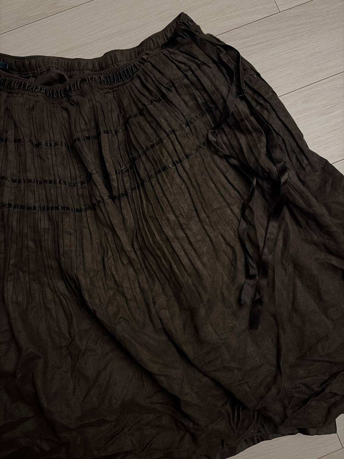 빈티지 브라운 미디 스커트 상품이미지2