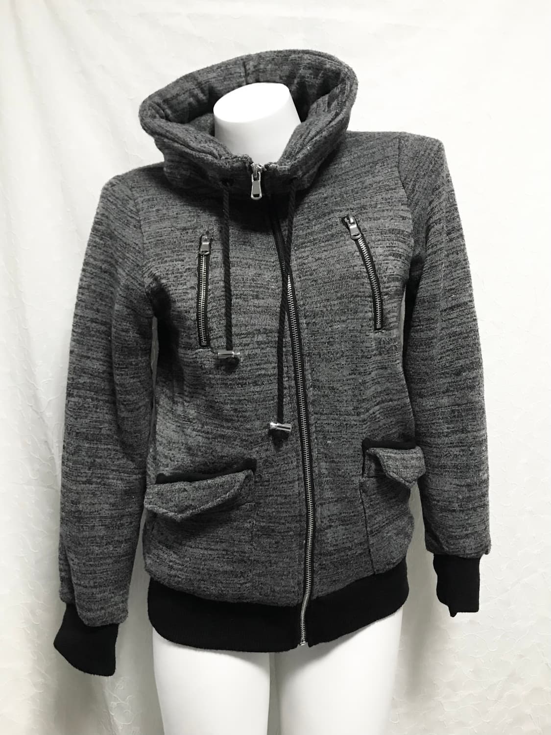 빈티지 vkei 펑크 지퍼 디테일 하이넥 점퍼 자켓 상품이미지2